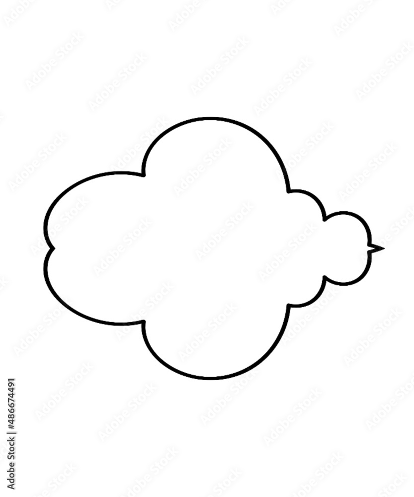 Cloud, outline cloud shape illustration, speech bubble, outline cloud, cloud vector, cloud symbol, cloud icon Cloud, outline cloud shape illustration, speech bubble, outline cloud, cloud vector, cloud symbol, cloud icon