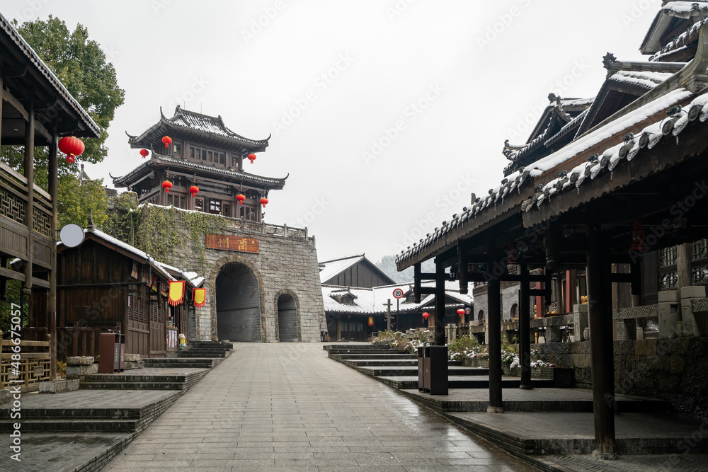 Obraz premium Ancient city building in Youyang, Chongqing, China