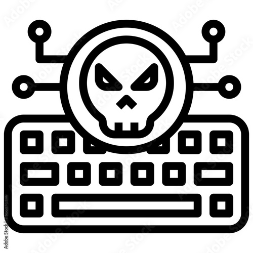 KEYLOGGER line icon,linear,outline,graphic,illustration