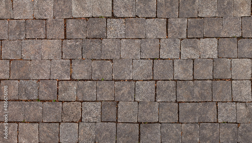 Stone paved texture background. 