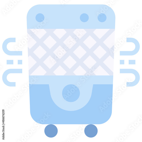 AIR COOLER flat icon,linear,outline,graphic,illustration