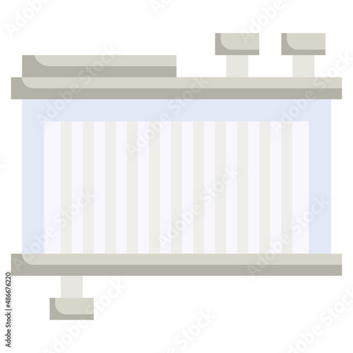 CAR RADIATOR flat icon,linear,outline,graphic,illustration