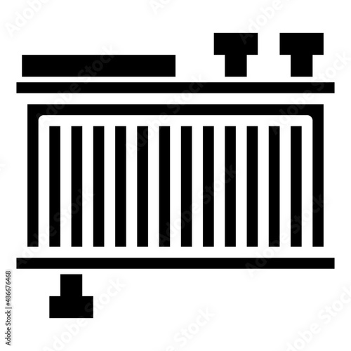 CAR RADIATOR glyph icon,linear,outline,graphic,illustration