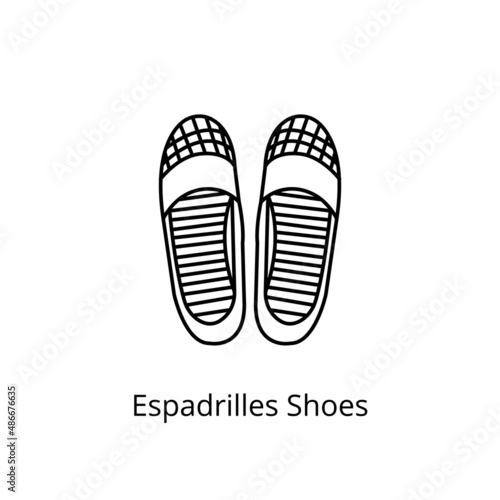 Espadrilles Shoes icon in vector. Logotype