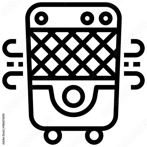 AIR COOLER line icon,linear,outline,graphic,illustration