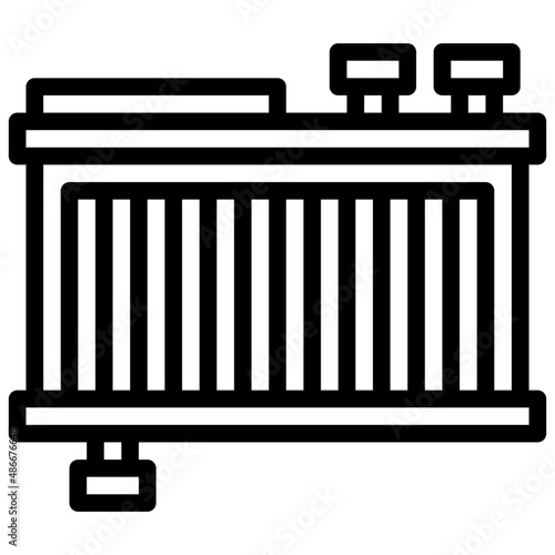 CAR RADIATOR line icon,linear,,graphic,illustration