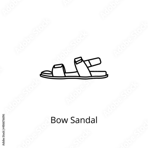 Bow Sandal icon in vector. Logotype