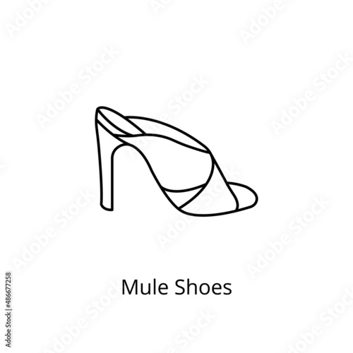 Mule Shoes icon in vector. Logotype