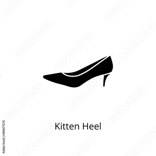 Kitten Heel icon in vector. Logotype