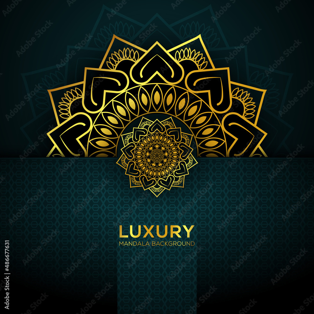 Mandala background circle design with Golden color Mandala background circle design with Golden color