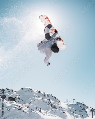 snowboarder jumping in the air