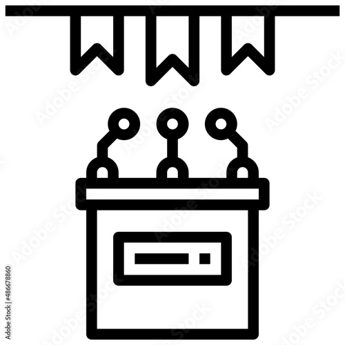 PODIUM line icon,linear,outline,graphic,illustration