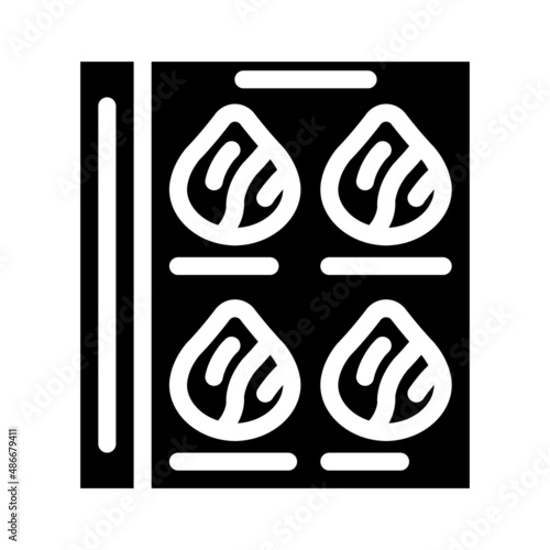 catalog of hair dyes glyph icon vector. catalog of hair dyes sign. isolated contour symbol black illustration