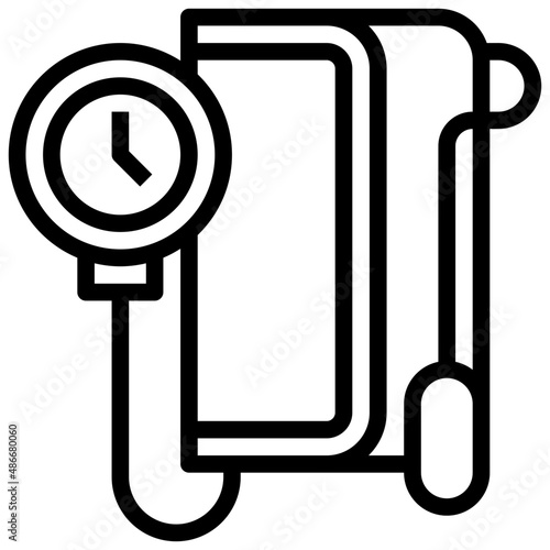 SPHYGMOMANOMETER line icon,linear,outline,graphic,illustration