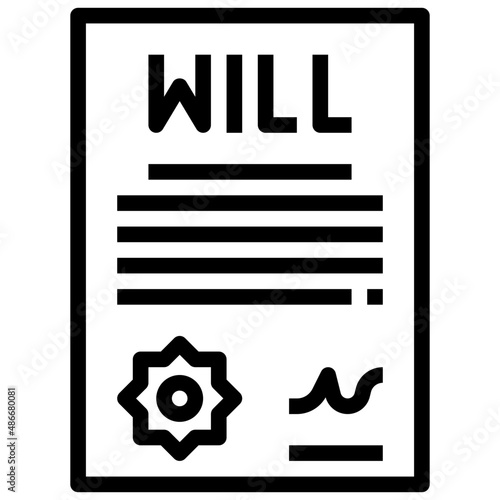 WILL line icon,linear,,graphic,illustration