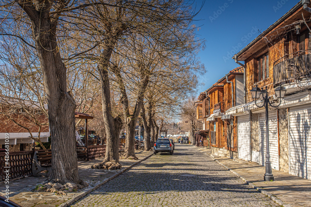 View of the Ancient City of Nesebar, Bulgaria. The Ancient City of Nesebar is a UNESCO World Heritage Site.Nesebar 