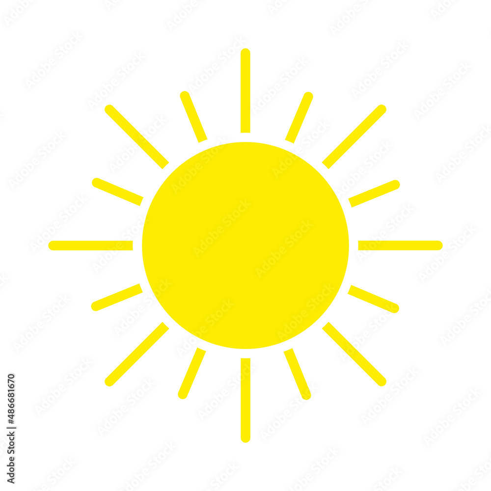 Sun icon. Solar symbol. Vector illustration isolated on white background. EPS 10 Sun icon. Solar symbol. Vector illustration isolated on white background. EPS 10