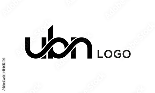 Letters UBN creative logo design vector photo