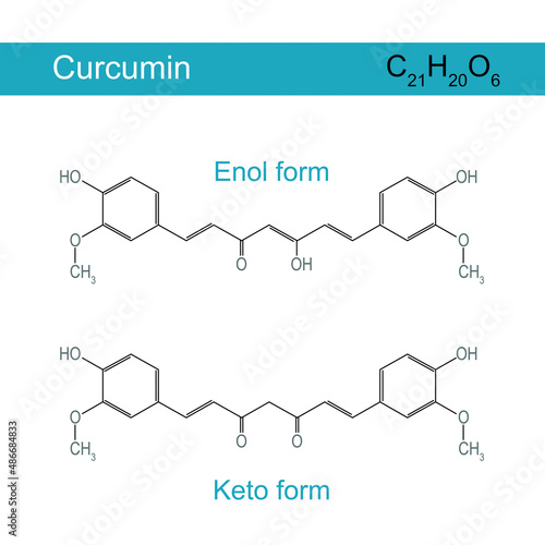 Curcumin. chemical structural formula