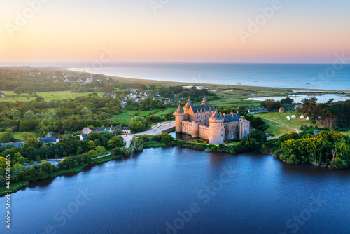 Tela Suscinio castle in Morbihan bay, Brittany, France