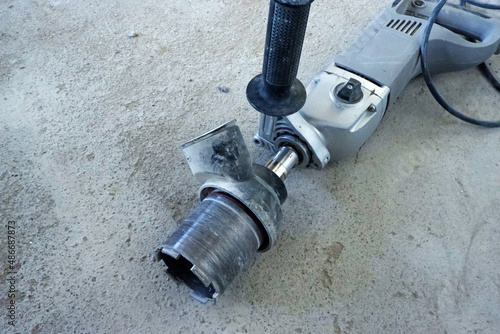 Drill Puncher. Punch hole.