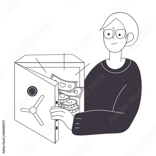 money in the safe