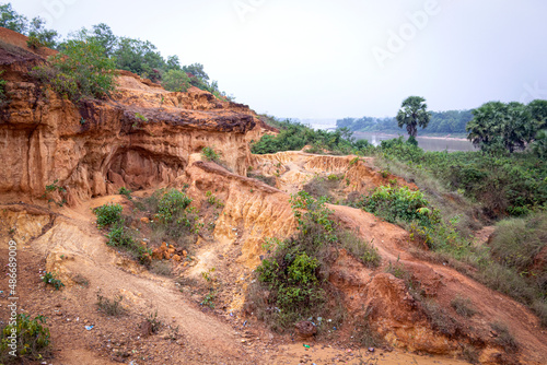 grand canyon of Bengal. Gangani of Garhbeta in Medinipur of West Bengal in India. Red soil plateau area photo