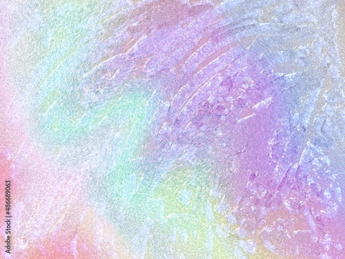 abstract iridescent watercolor background with drops on glass, elegant trendy rainbow unicorn wallpaper with shimmer and glitter, luxurious cover design template with space for text, banner, editing 