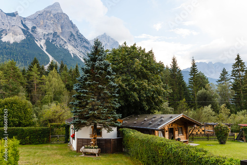 Mountain Village on Summer day photo