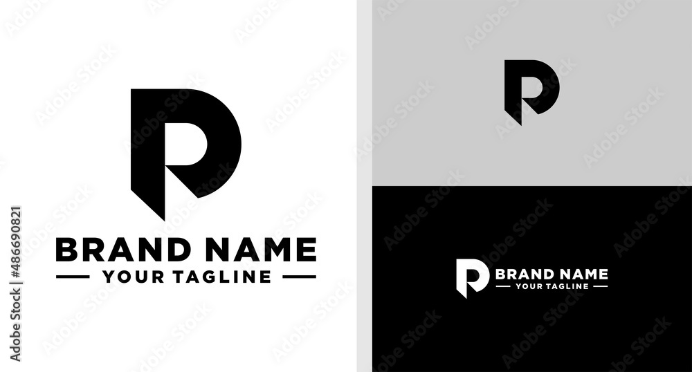 PR LOGO MONOGRAM SIMPLE EDITABLE PR LOGO MONOGRAM SIMPLE EDITABLE
