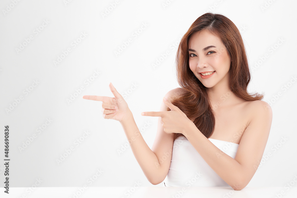 Beautiful young asian woman with clean fresh skin on white background, Face care, Facial treatment, Cosmetology, beauty and spa, Asian women portrait. Beautiful young asian woman with clean fresh skin on white background, Face care, Facial treatment, Cosmetology, beauty and spa, Asian women portrait.