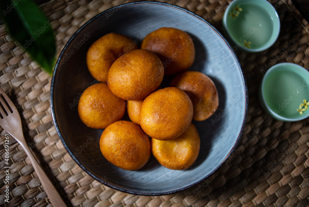 Delicious Snacks Dessert Fried Pumpkin Baba