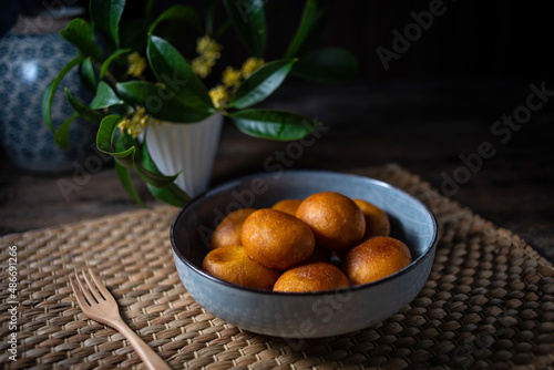 Delicious Snacks Dessert Fried Pumpkin Baba