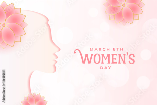 elegant flowers womens day card design