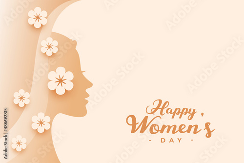 elegant flower womens day wishes greeting