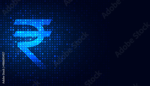 digital rupee concept technology background