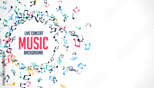 music sound notes melody background