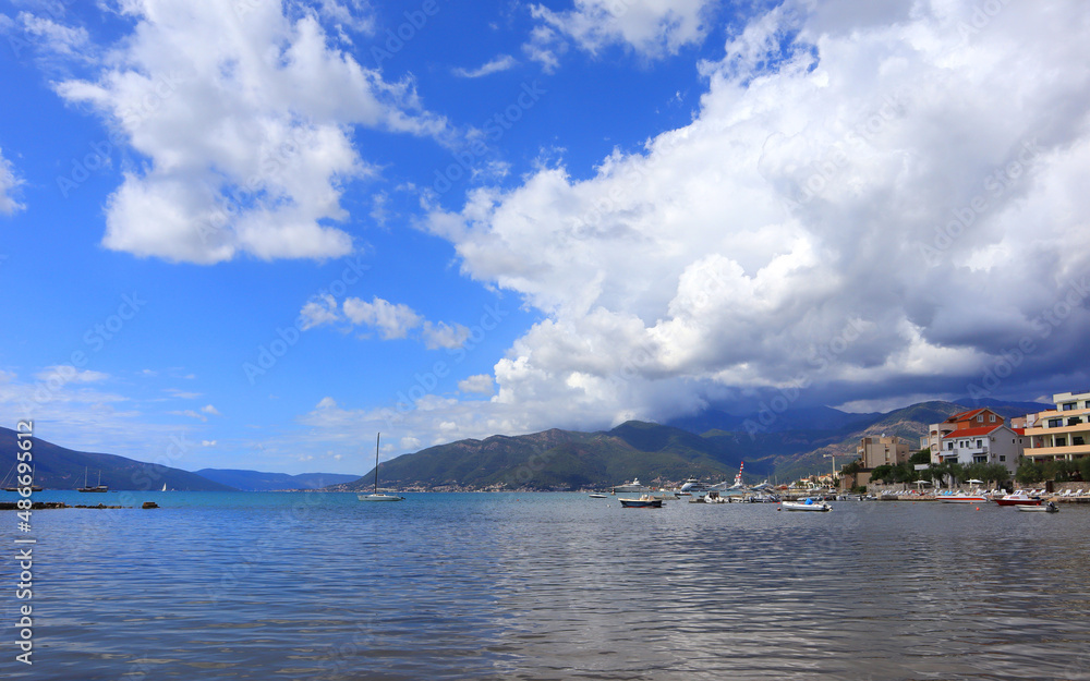 Tivat Haven in sunny day in Montenegro