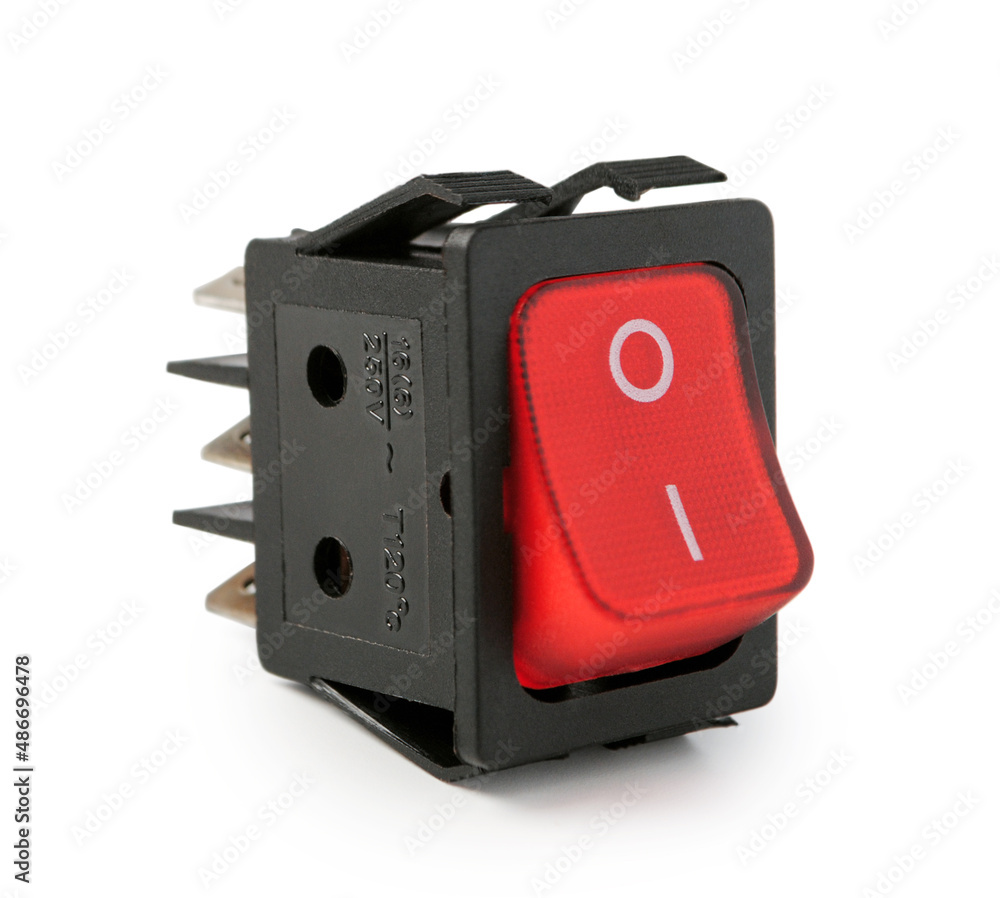 Obraz premium Switch button isolated on white background