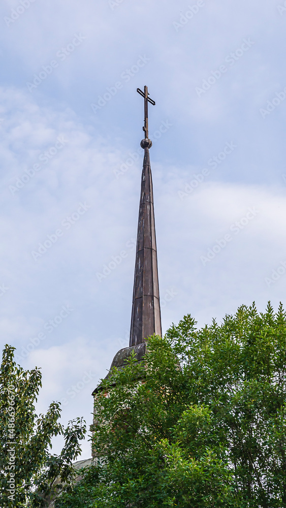 the bell tower of an abandoned Orthodox church the bell tower of an abandoned Orthodox church