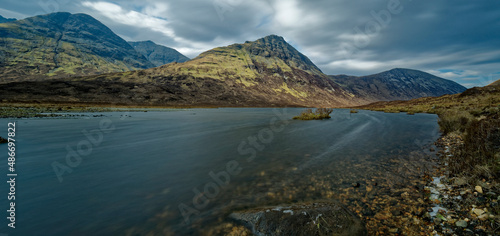 mountain river near Torrin with Cuillin Hills, Isle of Skye Scotland UK