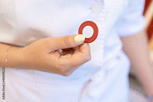 Tableau sur toile One plastic rim ophthalmic trial lens.