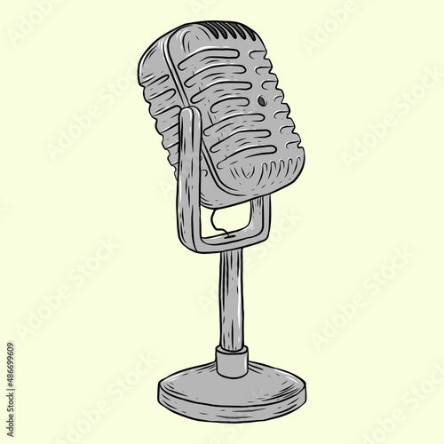 World Radio day design with podcast microphone vector illustration