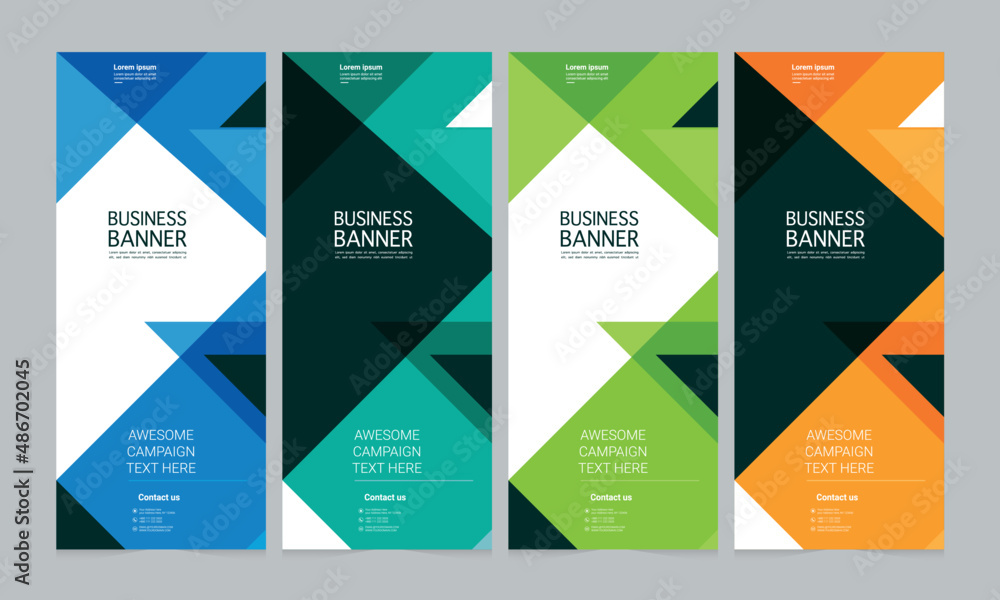Roll up banner vector template Roll up banner vector template