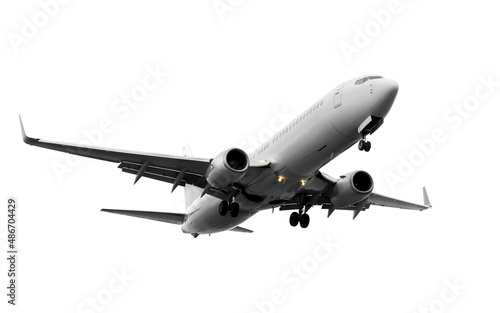 Airplane isolated on white background.
