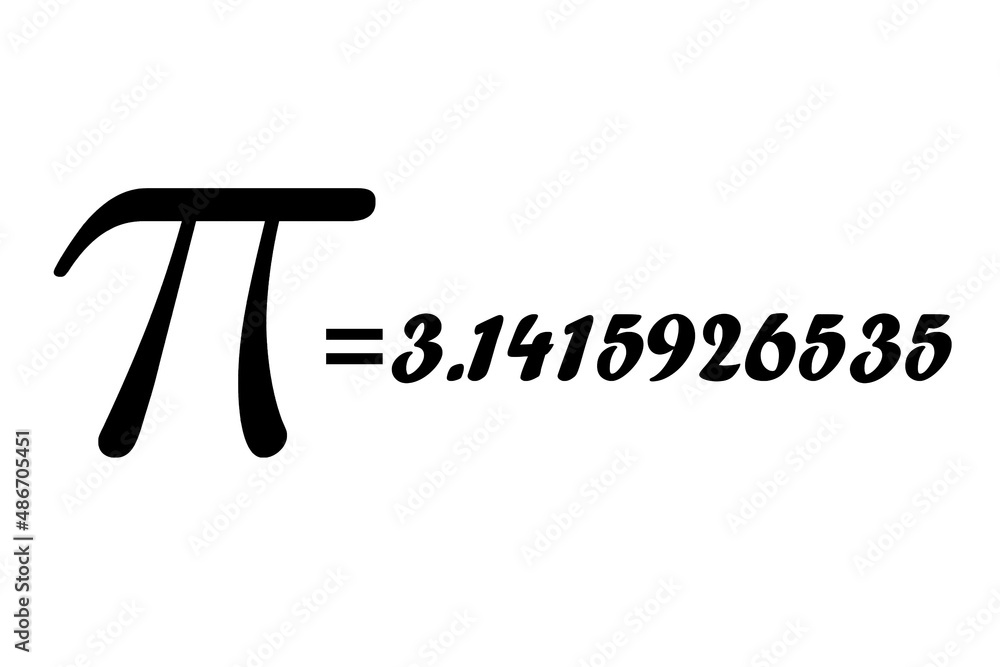 Pi number value mathematical value - obrazy, fototapety, plakaty 