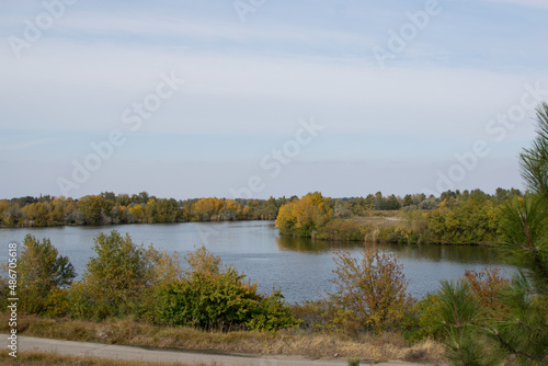 Picturesque river landscape.