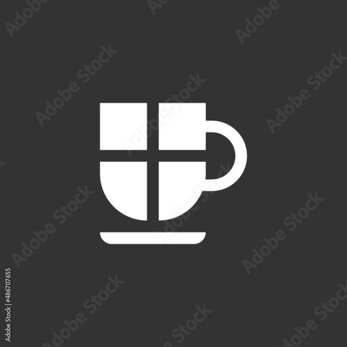 real estate logo window and cup combination photo