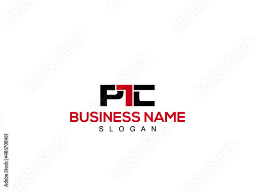 Minimal Creative Initial Letters PTC Logo, Monogram pt Branding Logos