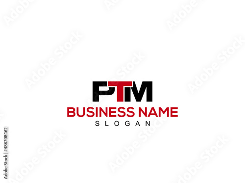 Minimal Creative Initial Letters PTM Logo, Monogram pt Branding Logos